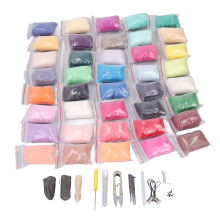 Needle Felting Wool from Ethical Sourcing, Wet Felting Wool for Crafts and Dolls, Soft Fiber Arts Supplies with Resealable Packaging for Easy Storage