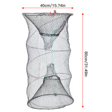 Portable Folding Crab Net Trap 80x40x40cm Durable Nylon Mesh