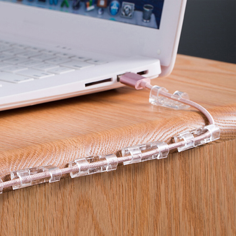 20Pcs Self Adhesive Cable Clips For Network & Household Wires, Abs+Acrylic 4171382899882
