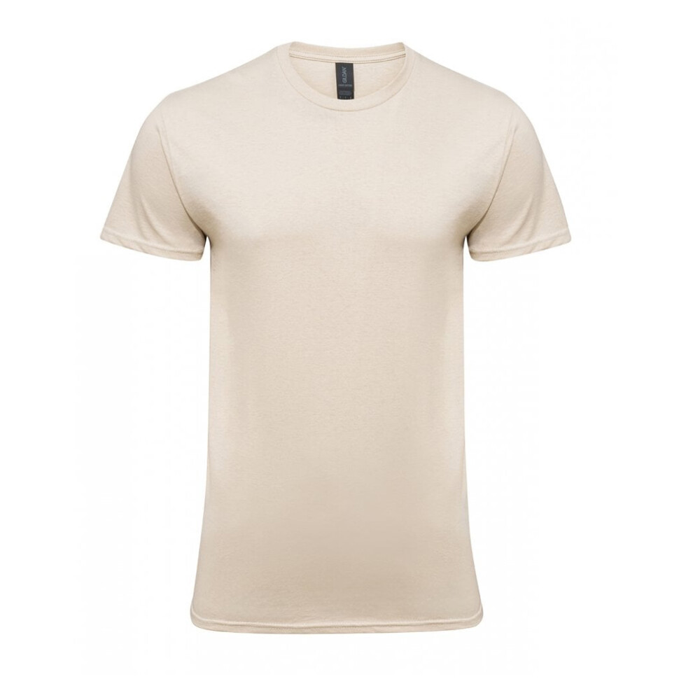 New Gildan Men's (L, Sand) Unisex Adult Cotton Lightweight T-Shirt Multicoloured