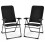Lettini prendisole - HELLOSHOP26 - Lettini reclinabili estensibili - Nero - Pieghevoli - Comfort ottimizzato 1