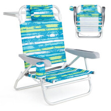 Transat - HELLOSHOP26 - Lote de 2 - 5 posiciones - Tejido Oxford impermeable - Estructura de aluminio plegable