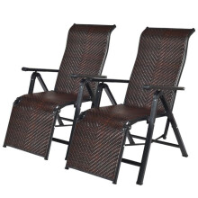 Transat - HELLOSHOP26 - Lote de 2 - Plegable - Ratán PE - Ajustable