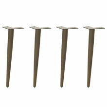 Pieds de table - HELLOSHOP26 - 30-31 cm - Acier thermolaqué - Patins réglables - Lot de 4