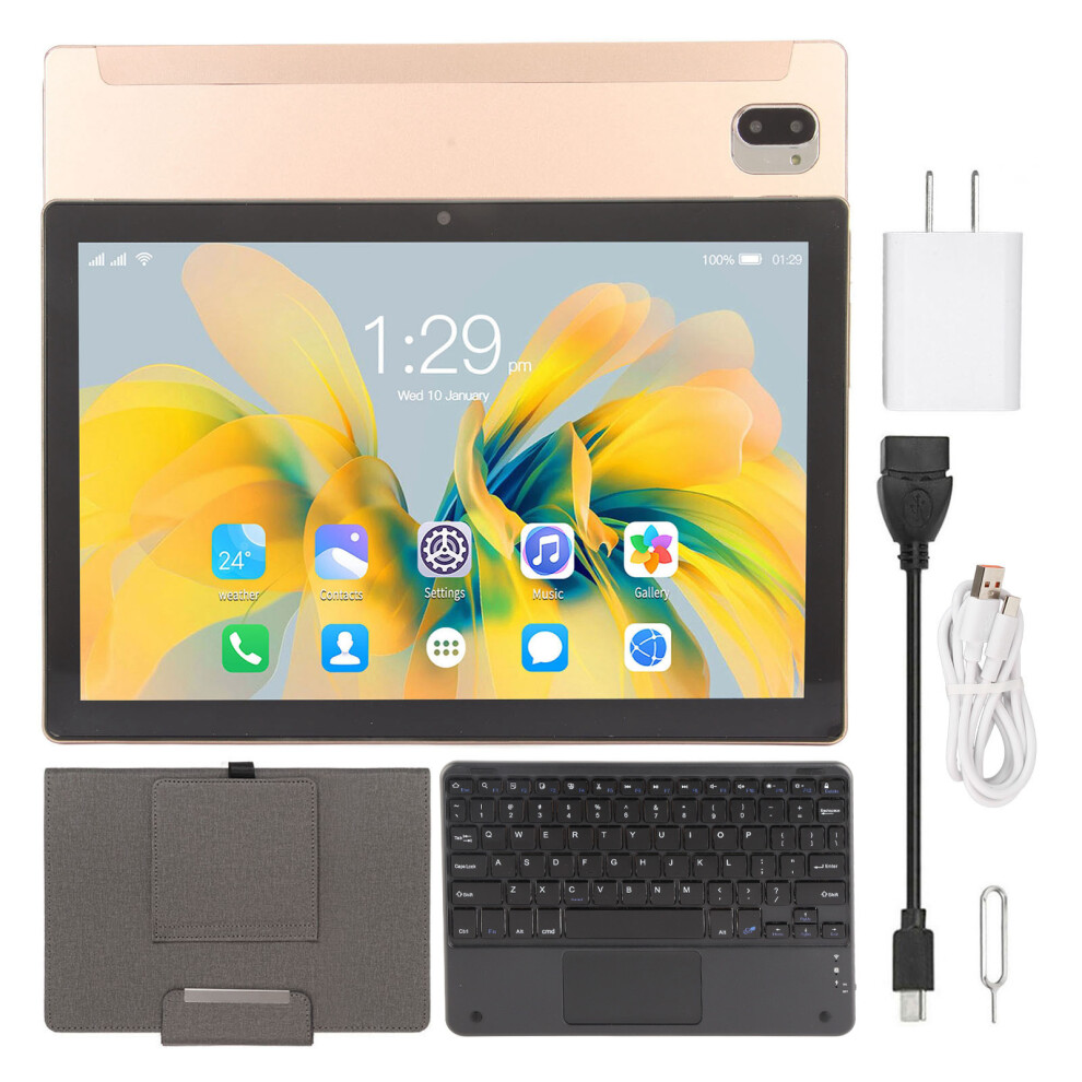 Ultra Clear Lcd Screen Android Tablet, 2 In 1 Tablet Bluetooth Keyboard Octa Core Processor 5G Wifi Large Battery Eye Protection Screen Expandable 9483153222627