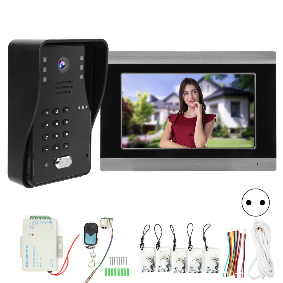 Video Door Phone Kits Ir Night Vision Camera Wired Video Intercom System 7 Inch Lcd Monitor Handsfree Intercom Multi-Device Interconnection 9138057740820