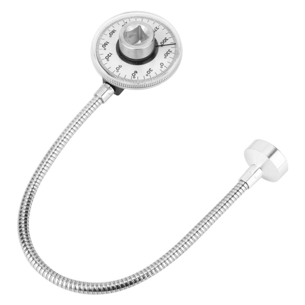 Magnetic Torque Angle Meter With Adjustable Holding Rod, 360 Degree Scale Angle Wrench Gauge, Flexible Arm Measuring Tool For Hard To Reach Areas, 9138057744187