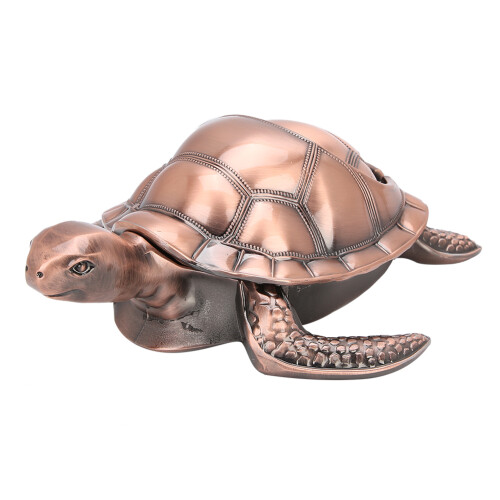 Τασάκι Turtle σε αντίκα στυλ Μεταλλικό αντιανεμικό καπάκι ελέγχου οσμών ημικλειστό