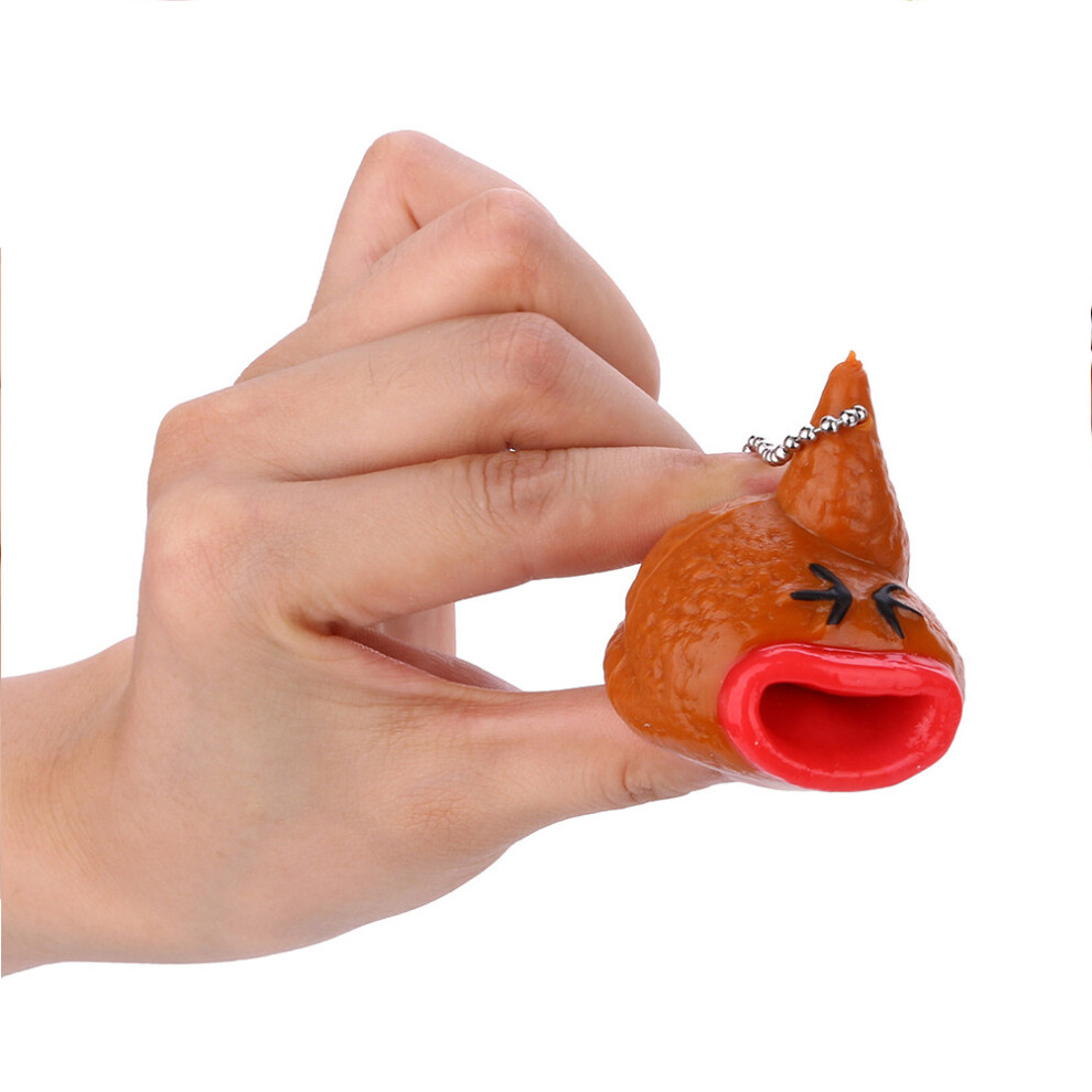 2Pcs Funny Poo Toy Keychains With Tongue Action - Prank Antistress Gift 4691382902394