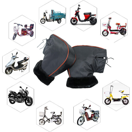 Windproof Waterproof Motorcycle Handlebar Gloves Thick Warm Gloves 2