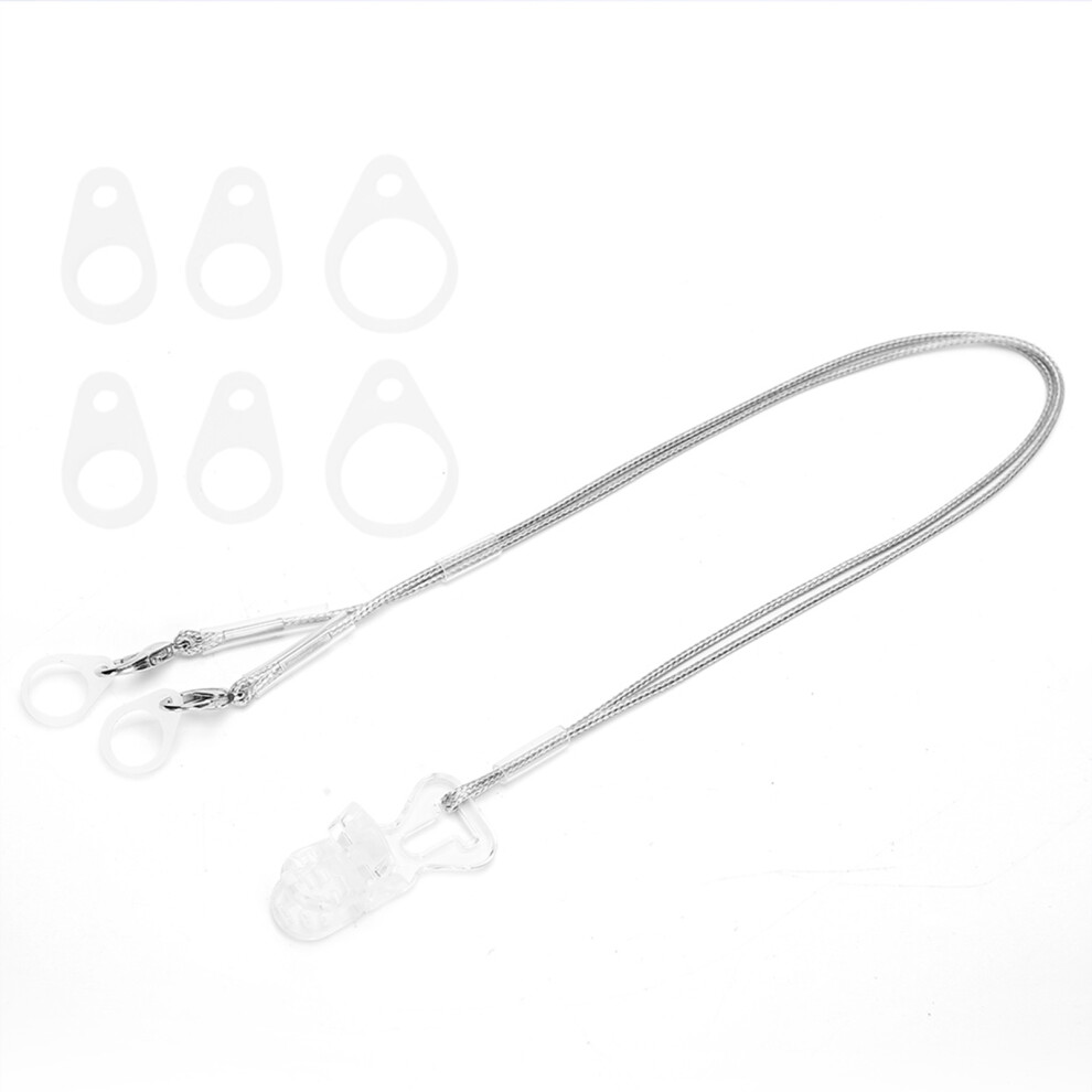 Hearing Aid Anti-Lost Rope, 36cm Clip & Silicone Fixing Strap
