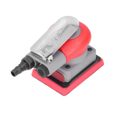 Heavy Duty Random Orbital Sander Pneumatic Palm Sander Aluminum Body Low Vibration Dual Action Sander Adjustable Speed Control Dust Bag Included