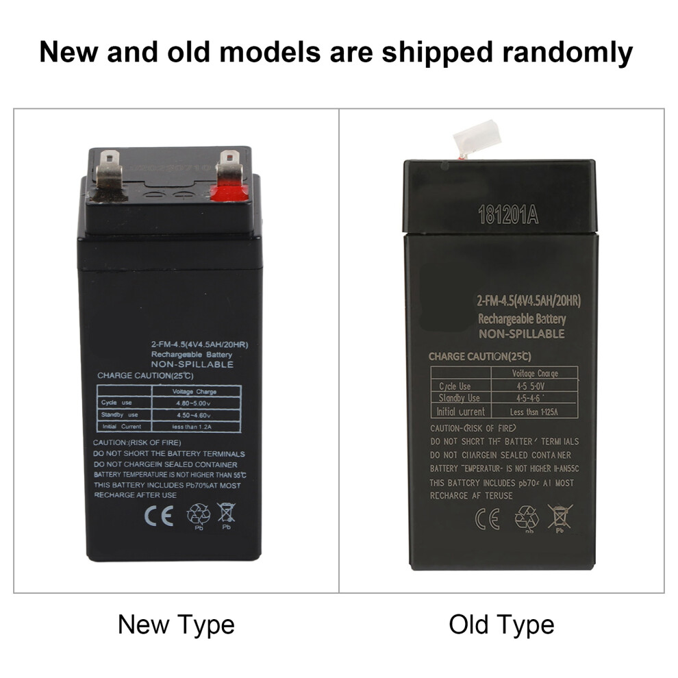 4V 4.5AH Rechargeable Sealed Battery 13.8oz 4.7x4.7x10cm