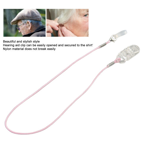 Hörgerät-Halterclip aus Nylon, pink 2