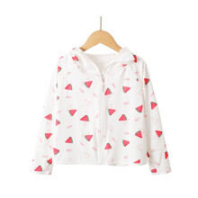 (Watermelon white, L100cm) Summer Children's Sunblock Cloak - Anti-UV, Breathable Cape-Style Jacket. UPF 50+ Protection for Boys & Girls, Ideal Outdoor Cover-Up
