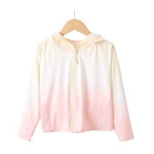 (Second generation gradient pink yellow, 3XL130) Summer Kids' Ice Silk Sun Protection Jacket - Ultra-Breathable, Loose Fit & UV-Resistant. Ideal for Boys & Girls, Lightweight Sunblock Coat