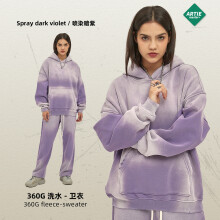 (Spray dark purple, XL) 2025 Autumn Winter New Unisex Thickened Solid Color Hoodie with Distressed Spray-Dyed Design, Warm for Cold Days