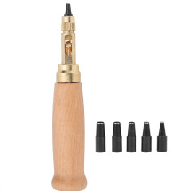 Bookbinding Tool Automatic Hole Punch Drill Tool Leather Belt Hole Adjustable Screw Hole Punch Craft Punches With Silent Punching For Sewing Leather