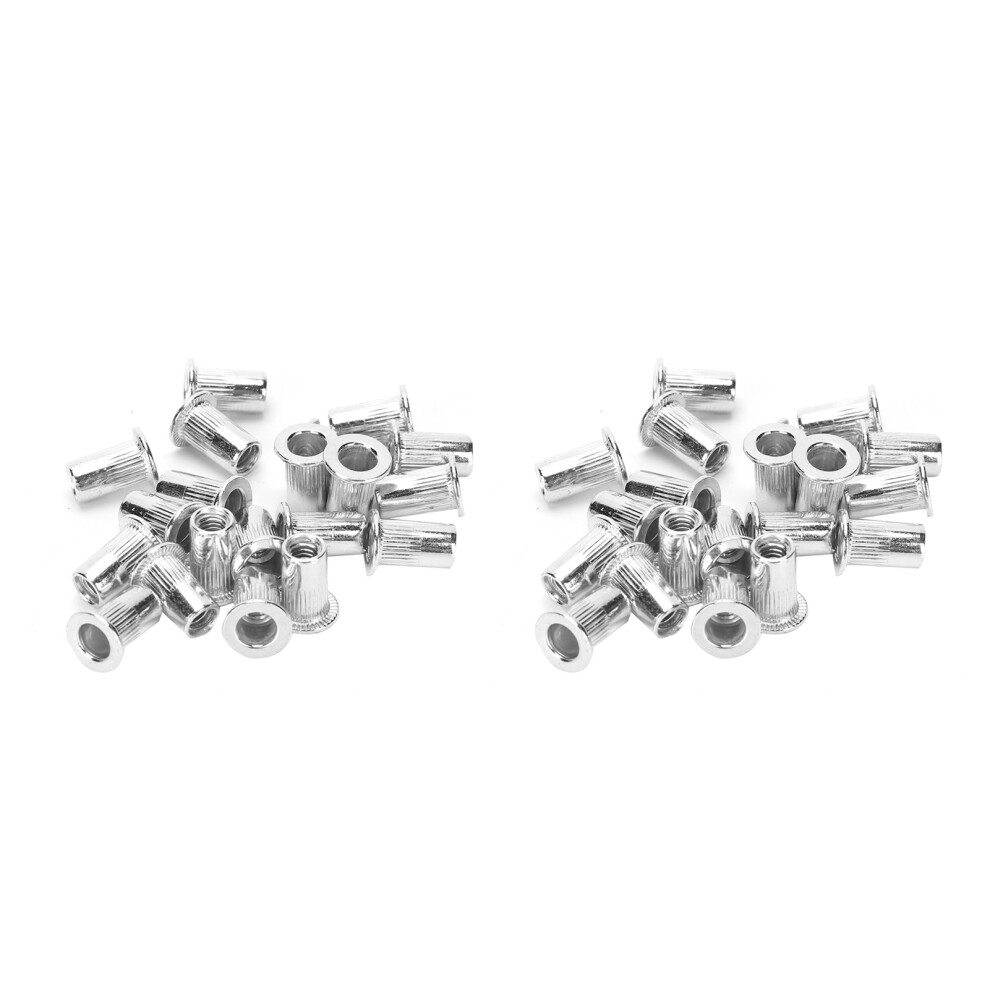 Aluminum Flange Rivet Nuts Flat Head Knurled Body Corrosion Resistant Industrial Fasteners For Automotive Applications Furniture Decoration 9175034335624