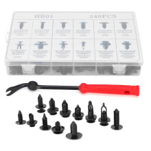 Push Type Retainers Set Anti Wear Anti Corrosion Car Plastic Push Pin Rivet Fasteners Universal Fit Kit Sturdy And Durable Nylon Material Free