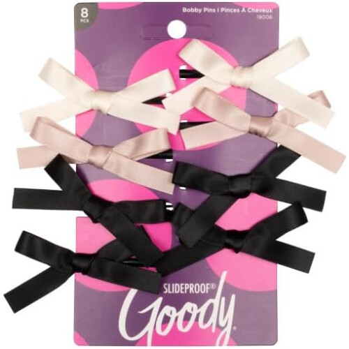 Goody Ribbon Mini Bow Slides 8Ct