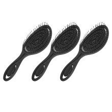 3 Pcs Black Paddle Hair Brush Set, Detangling & Anti-Static, Wet Dry
