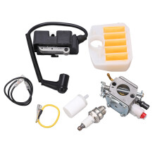 Air Filter And Fuel Filter Kit For Chainsaw Carburetor Replacement Ignition Coil Spark Plug Intake Manifold Fuel Line Carb Gasket Primer Bulb Fit For