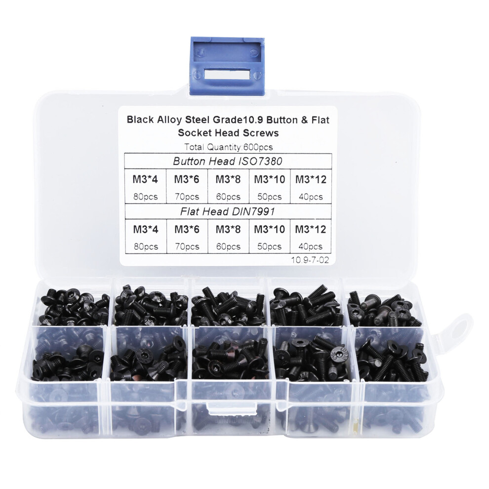 Precision Threads Self Tapping Screws High Strength Corrosion Resistant 10.9 Grade Alloy Steel Metric Fastener Set Easy To Use In Tight Spaces 9175034356865