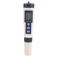 TDS Meter With Digital PH Salinity EC Temperature Test Kit, Pen Style Fast Results Clear Display Automatic Calibration Backlight IP67 Rated For Home