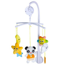 Rotating Baby Crib Mobile With Soothing Melodies Visual Stimulation 360 Rotation Adjustable Crib Clip Soft Plush Toys Safe ABS Material High Contrast