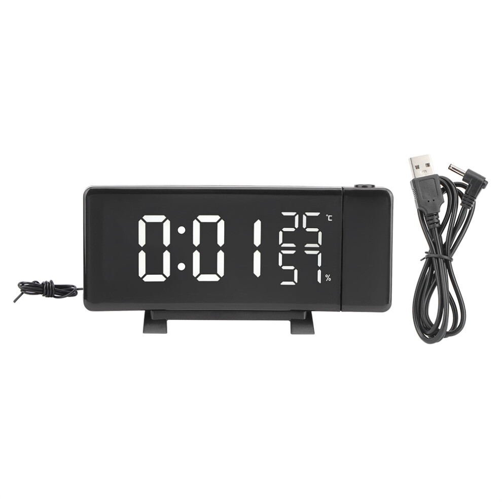 Usb Charging Port Projection Alarm Clock Led Digital Clock Battery Backup Settings Brightness Adjustable Loud Alarm With Snooze Function Night Mode 9175034365065