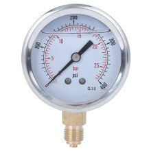 Transparent Dial Cover Easy Installation Clear And Stable Readings Sturdy And Long Lasting Oil Filled Pressure Gauge For Machinery Chemical Industry