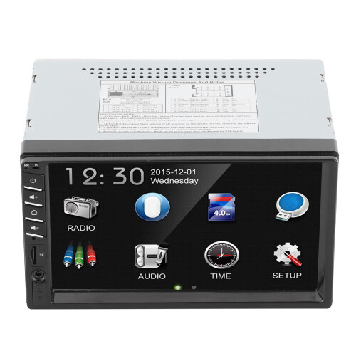 Car Audio Receiver With Mirror Link Function And IPS HD Screen, Upgraded Bluetooth 5 1 Version For Seamless Wireless Connection In 7 Inch Double Din 1