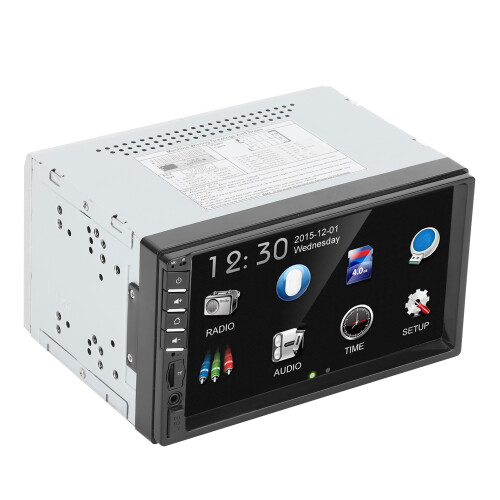 Car Audio Receiver With Mirror Link Function And IPS HD Screen, Upgraded Bluetooth 5 1 Version For Seamless Wireless Connection In 7 Inch Double Din 2
