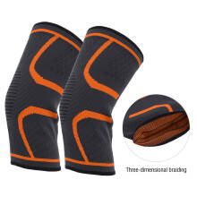 Elastic Orange XL Knee Support Brace for Running & Cycling