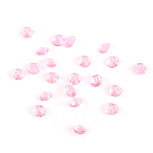 2000pcs Pink Acrylic Confetti Wedding Table Decor 4.5mm 2