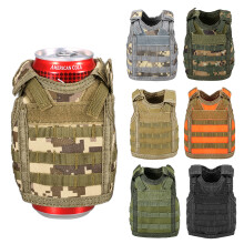 Tactical Mini Beer Vest 350ml-550ml Can Holder with Adjustable Straps