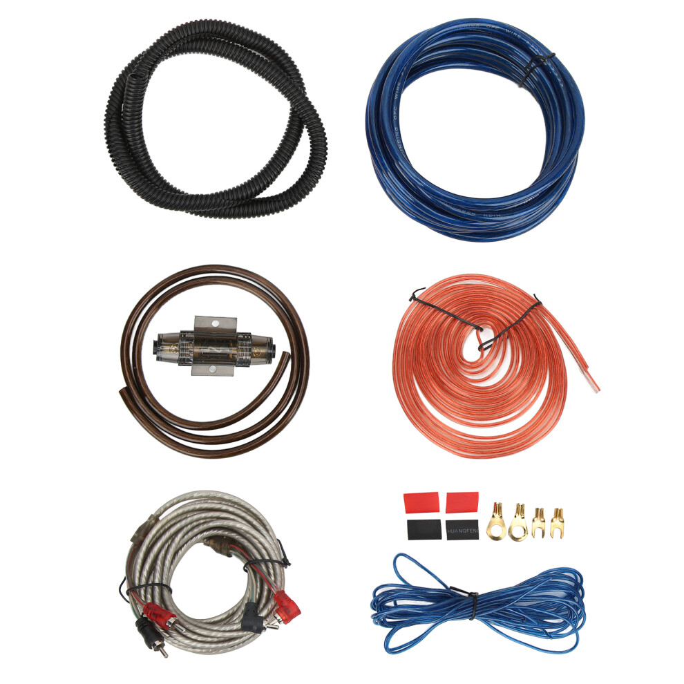 Gauge Power Cable For Automotive Audio Systems, Ground Cable And Rca Cable With Turn-On Cable, Complete Amp Kit Featuring Flexible Wiring And High 9175034369407