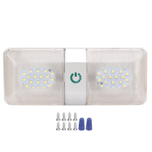 LED Dome Light Adjustable Voltage 12V To 24V DC Touch Button Stepless Brightness Adjustment Long Service Life Energy Saving Easy Installation For RV