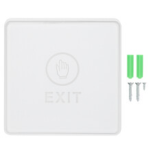 No Touch Infrared Exit Button with LED Ring, Stainless Steel Panel IR Sensor Door Access Control Switch NO NC Output Contact Operating Distance 12CM