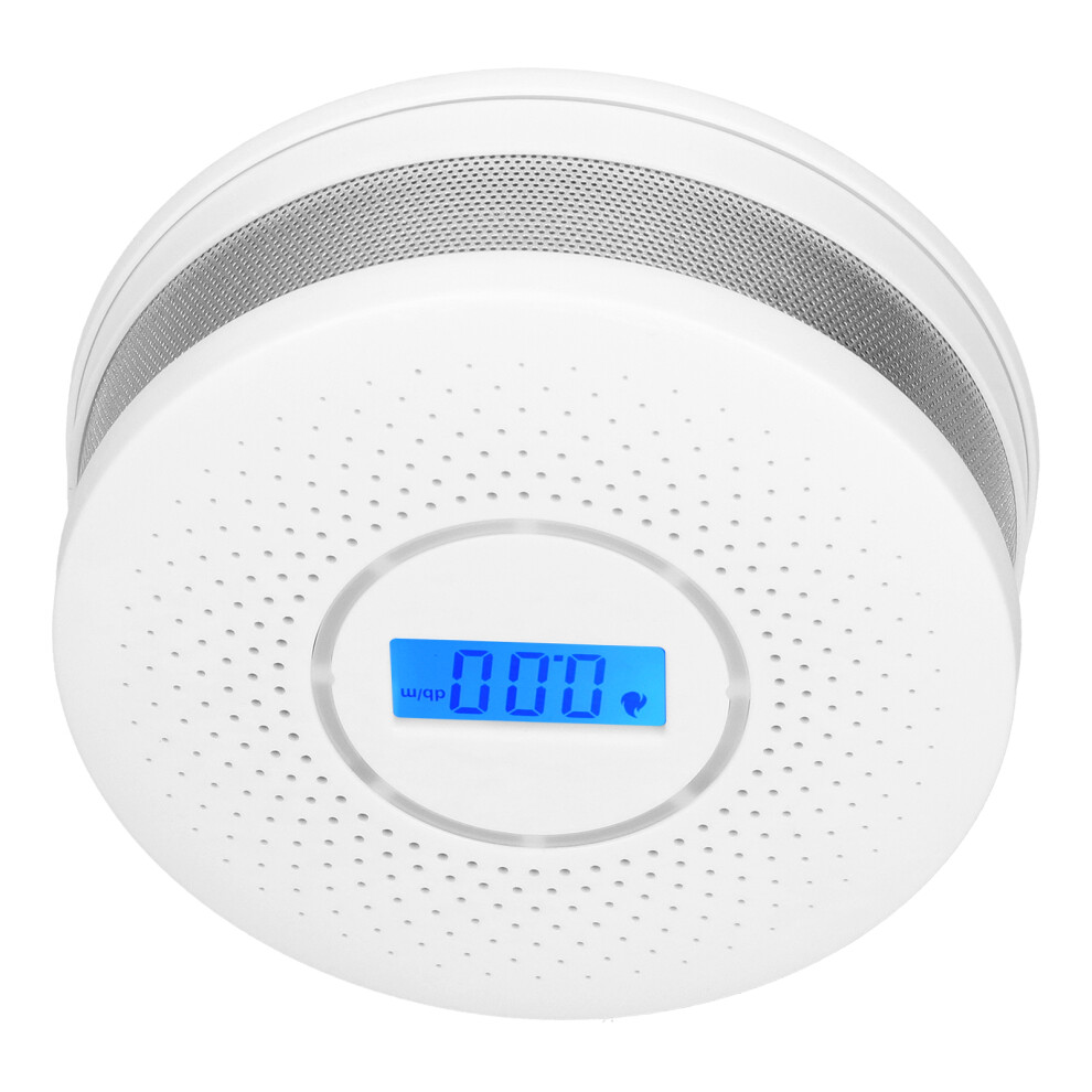 Combination Smoke And Co Detector With Digital Display, 2 In 1 Functionality Smart Alarm For Home Safety Loud 85 Db Alert Long Standby Life 9138057788907