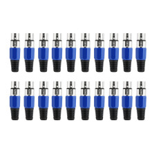 DMX Signal Cable Connector for Lighting Systems, XLR Panel Mount Connector with Anti-Interference Shielding and Silver-Plated Plugs, Cannon Plug