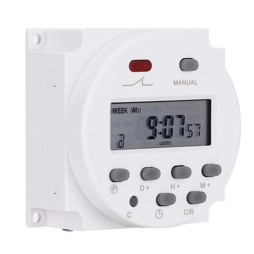 17 Times Daily Weekly Program Digital LCD Timer Switch Relay With Auto Timer Error Correction Power Failure Memory Adjustable Operate Temperature 2
