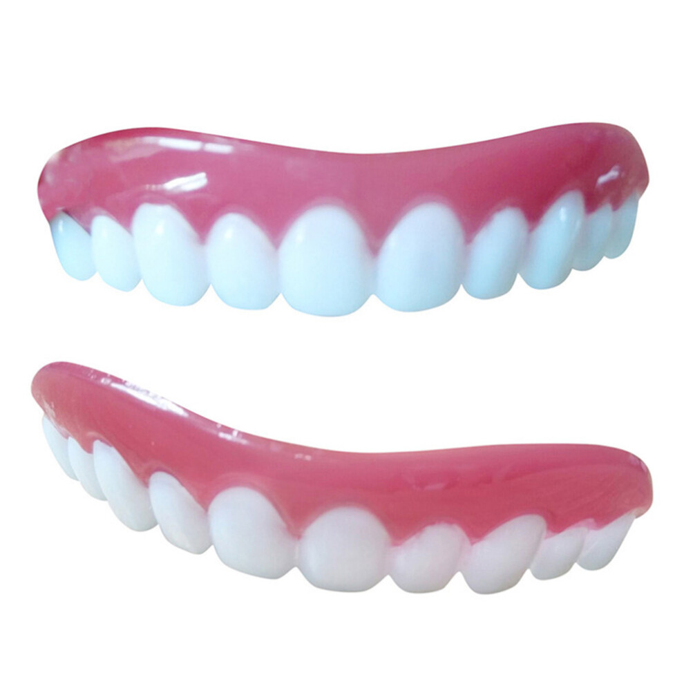 Natural Design Fake Teeth Cosmetic Teeth Smile Makeover Flexible Comfort Quick Fit For Missing Teeth, Portable Use Fake Dental Veneers With Natural