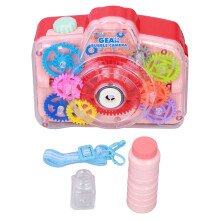 Interactive Bubble Camera Toy, Glow In Dark LED Lights And Realistic Sound Effects With Continuous Stream Of Bubbles For Toddlers