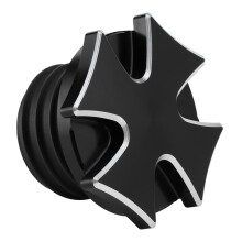Low Profile Gas Cap For Motorcycle Fuel Tank Vented Aluminum Top Cover Gloss Black Finish Pop Up Flush Mount Screw In Ratcheting Rubber O Rings