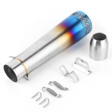 Inlet Diameter 38-51mm Motorcycle Exhaust Muffler Slip On Universal Pipe Stainless Steel DB Killer Corrosion Resistance Adjustable Fit High