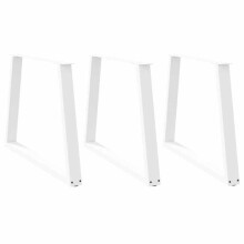 Pieds de table - HELLOSHOP26 - Géométriques réglables - Acier thermolaqué - 90 x (72-73,3) cm - Lot de 3