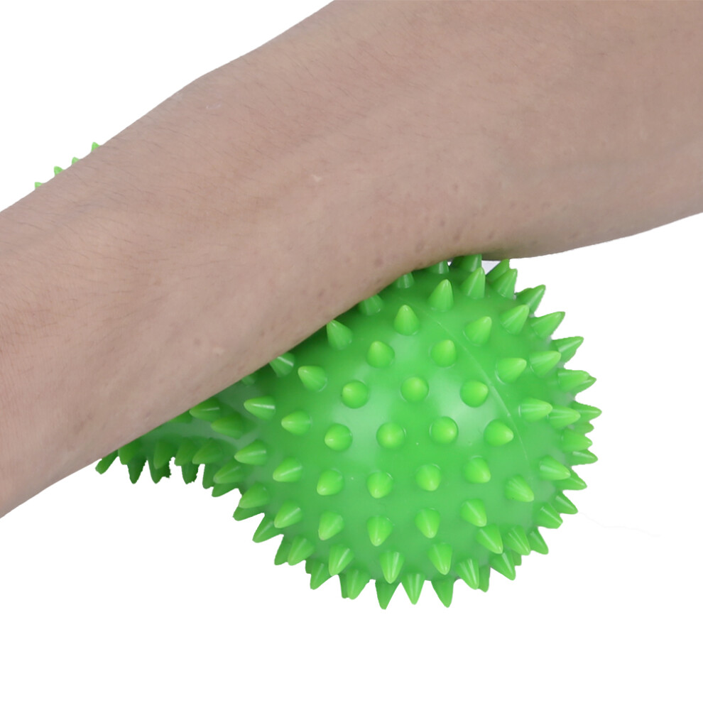 Green Pvc Spiky Massage Ball For Muscle & Foot Therapy Back Relief Â