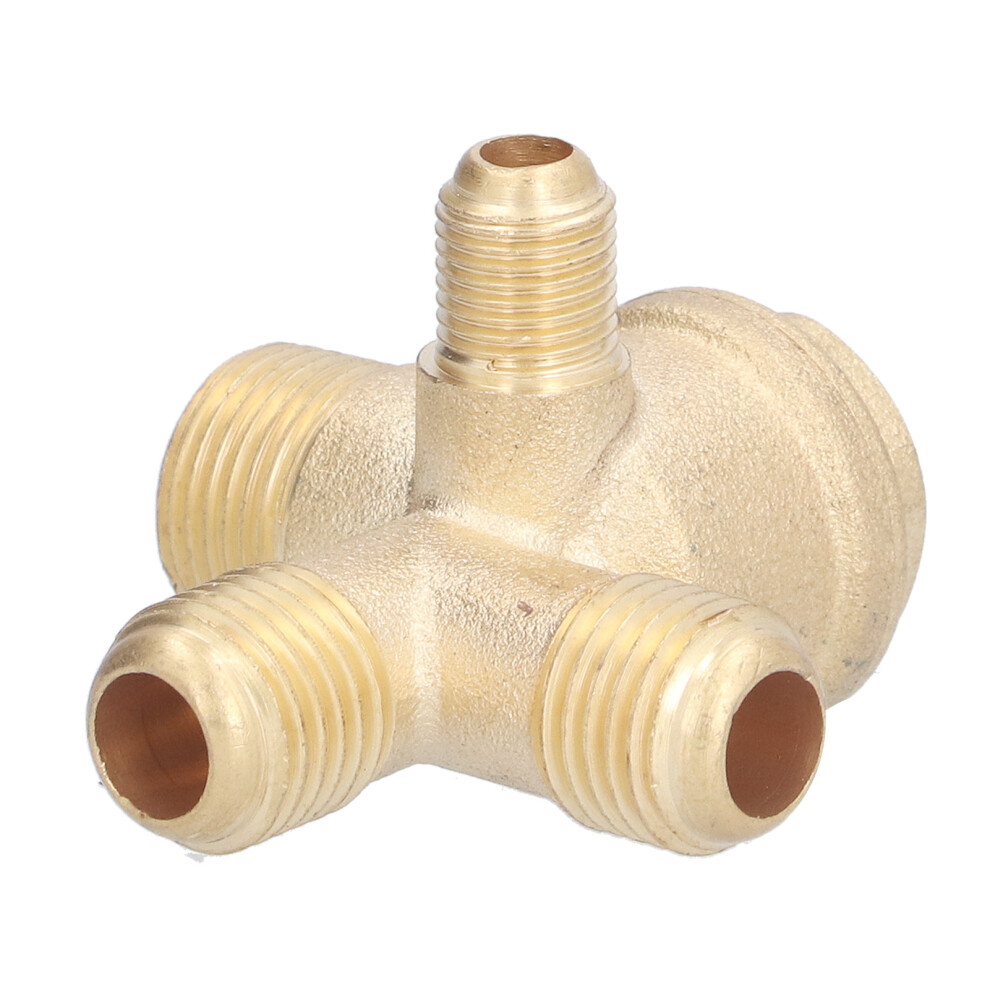 3-Port Brass Air Compressor Check Valve Corrosion Resistant Spiral Thread Design Sturdy Durable Replacement Check Valve High Hardness 9175034383618